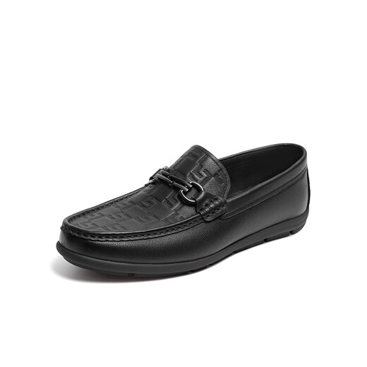 Rote Libelle -Flocken -Herrenschuhe Frühling neuer Männer lässige Lederschuhe Lazy Beanie Schuhe Sleas WHA14110 Black 39