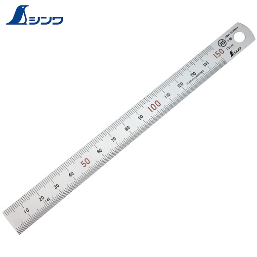 Regla de la regla de acero inoxidable de acero inoxidable de marca SHINWA Custom SHINWA