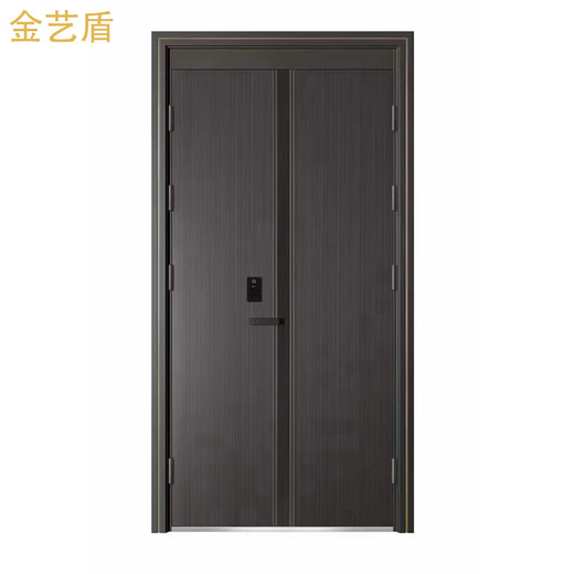 Jinyi Dun Door Industry (D09 Alice) Class A wood grain transfer entrance door embedded smart lock supports private customization D09 Alice double door