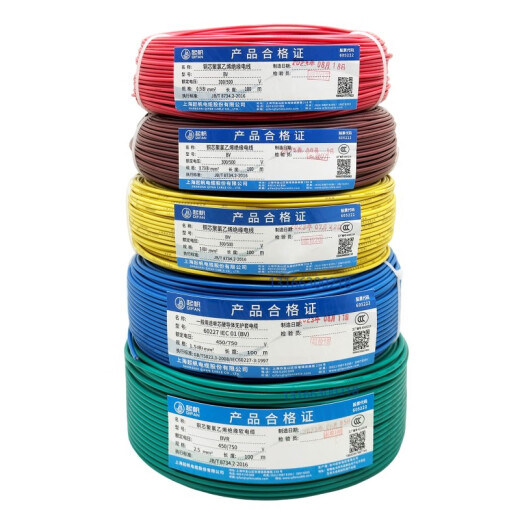 Sail wire BVR0.75/1.5/2.5/4/6/10/16 national standard multi-strand soft wire full meter transparent color remarks/contact customer service 10 square millimeters