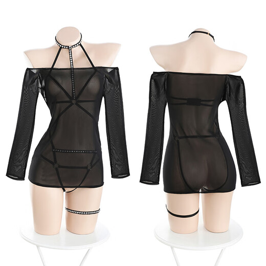 
Men's uniform sex underwear 2025 new sexy men's special large-size attack speed robe sm shame thong, male god's body robe [oneswear + leg ring] 160(M) Recommended weight [80-120Jin [Jin equals 0.5 kg]]