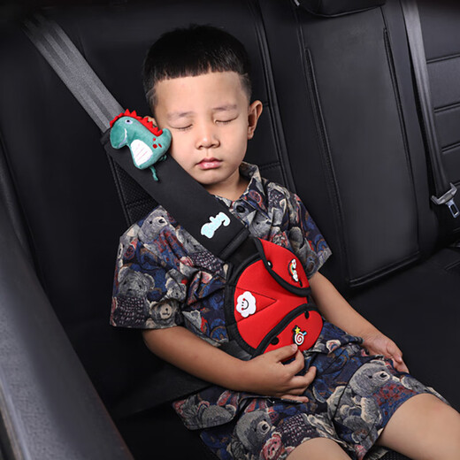 Degalen car child safety belt holder anti-stranglehold shoulder pad set car baby belly protector limiter universal