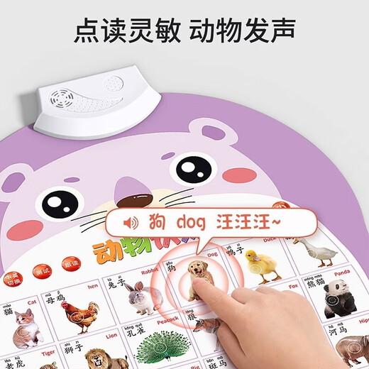 Shuoba Mi Nong Baby Audio Frühschulplakatkinder und kognitiv sprechende Sprachspielzeug Lesen Punkte Lesepunkte Lesen Wandaufkleber klar und keine zweisprachige voken-vosis