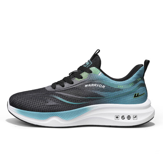 Huili Herrenschuhe Sommer Soft Soft Sneakers Herren atmungsbezogene vielseitige Laufschuhe Anti-Slip Black Lake Blue 41