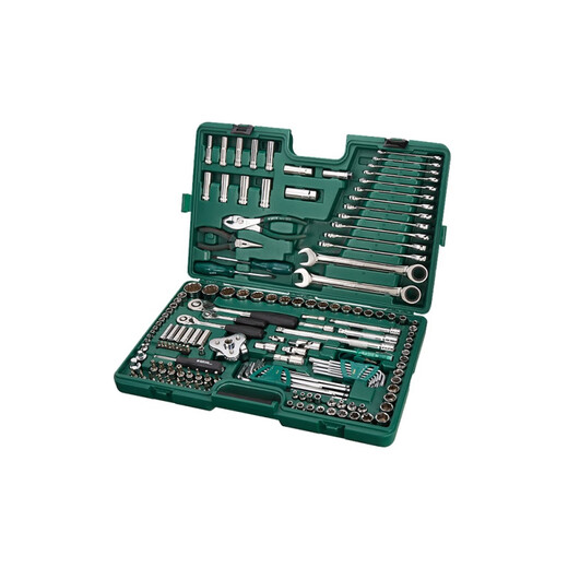 SATA Tools 160-Piece Set Auto Maintenance Comprehensive Mechanical Repair Set Auto Repair Auto Maintenance Repair Combination Toolbox 09941 09014G/128+1 Piece 6.3x10x12.5M