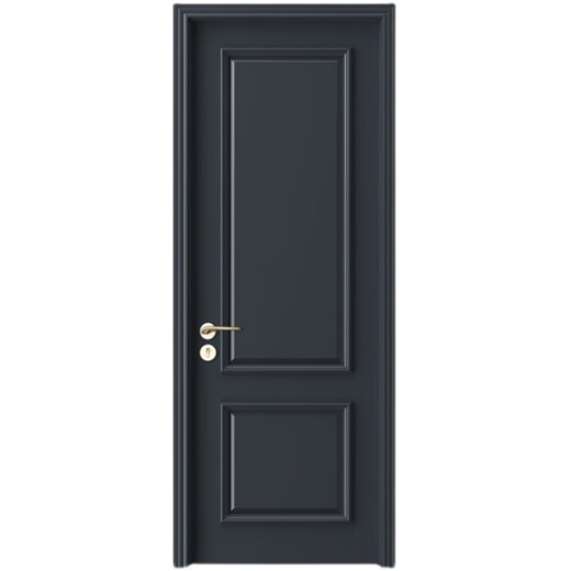 CLCEY烤漆门实木门房间室内门卧室门复合生态门套装免漆门纯黑木门定制 生态门 428-688