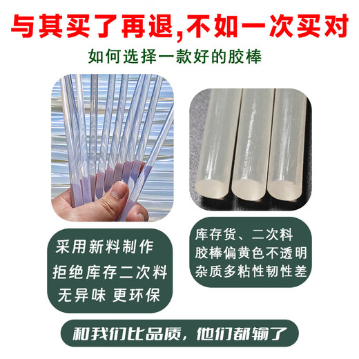 Wen Yijia Customized Stab Kleber Heiße Schmelze Klebstoff 7mm fester Kleber hoher Viskosität transparente handgefertigte Klebstoff 11mm Plastikkleber Stromkleber 11*300 (transparente hohe Viskosität) 25 Jin [Jin gleich 0,5 kg] ca. 833