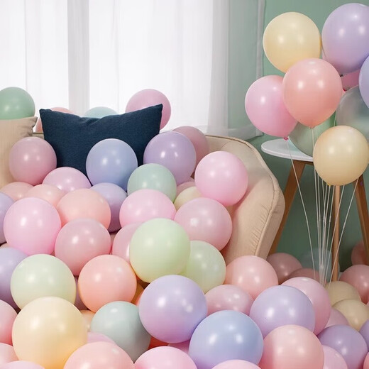 Yuanhui Macaron 50 thickened balloons wedding wedding wedding room birthday scene arrangement one year old children party confession decoration