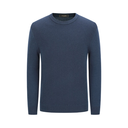 Свитер YOUNGOR, мужской осенне-зимний свитер для молодых мужчин, можно стирать в машине, полностью шерстяной свитер, в том же стиле, синий YYQW615206HYA L 105 см