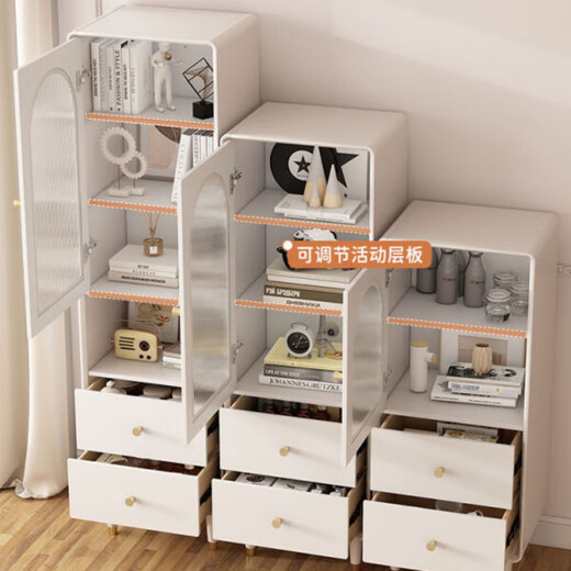 Bai Weitang französischer Sideboard im Cream-Stil gegen die Wand Modernes einfaches Wohnzimmer kleiner vertikaler Schrank Küchenschrank Aufbewahrung Sideboard Kleine Wohnung NT753 Multifunktions Bücherregal Lieferung und Installation