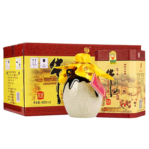 Niulanshan Erguotou Centennial Sanniu Rich Sabor licor 42 grados 400ml*6 botellas Caja entera