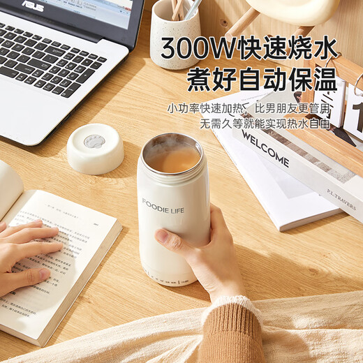 OQD Allemagne High-Und Portable Kettle Voyage constant Température bouillante Casse bouillante Small chauffage Thermos Cup électrique Voyage Dormitory 847 0,45L 304 Modèle portable - Interrupteur manuel -