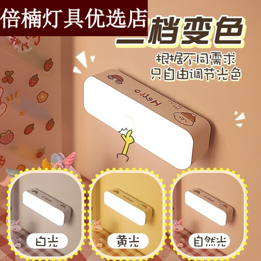 Fantizi Dormitory Lamp Student Desk Lamp Learning Bedside Wall Lamp Magnet Adsorption Lamp Bedroom Desk Reading Small 26cm with Color Sticker Stepless Dimming + Three Colors 1 Pack