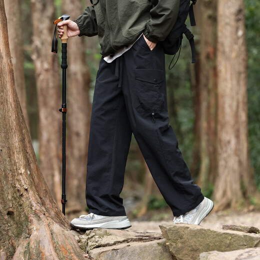 顶峰保罗（Dingfengbaoluo）户外冲锋裤子男春夏季山系休闲宽松工装直筒长裤子29018军绿XL