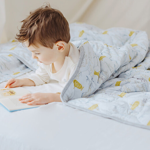 Nest designs baby quilt spring and autumn children's kindergarten quilt baby all-season warm quilted blanket summer cool quilt member exclusive four-season quilt-yellow submarine M size 145*180
