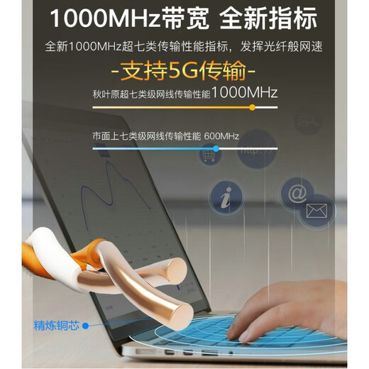 Akihabara Cable de red de séptimo categoría CAT7A 10 Gigabit Computadoras de doble blindaje en 7 categorías Ocho categorías siete categorías Gray QS6172A 305M