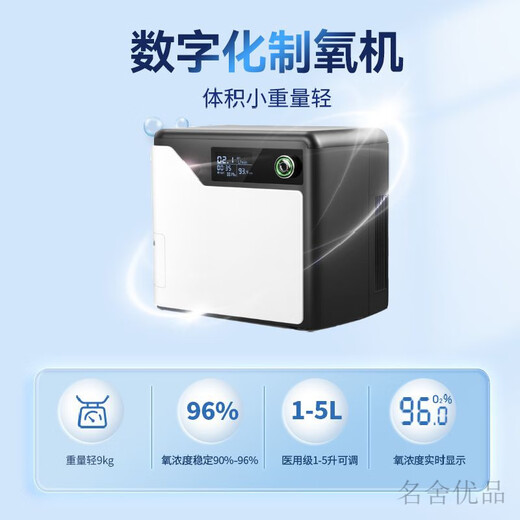 海龟制氧机2L氧气雾化便携老人孕妇吸氧机双人吸氧便携老人孕妇呼吸不畅家用制氧带雾化一体吸氧机 DMH2-N【2升级带雾化】