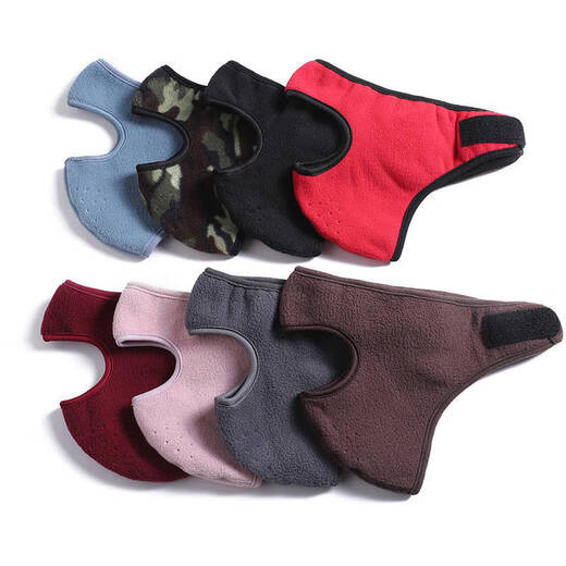 HengTravler Autumn and Winter Masks Outdoor Cycling Warm Thickened Neck and Ear Masks Men's and Women's Windproof Electric Vehicle Full Face Mask Brown Edge