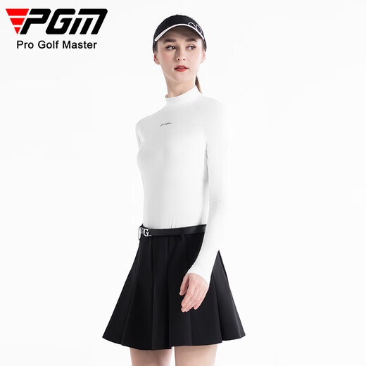 
PGM Golf Clothing Women's Ice Silk Sunscreen Base Shirt Top T-shirt Summer Sports YF677-White [Top] [Ice Silk] S
