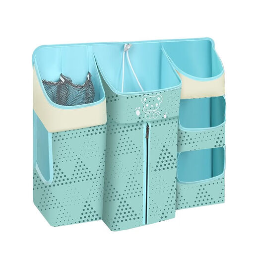 
CLCEY baby cot hanging bag bedside storage bag bedside storage bag multifunctional baby diapers hanging basket storage bag Kurona powder-storage bag