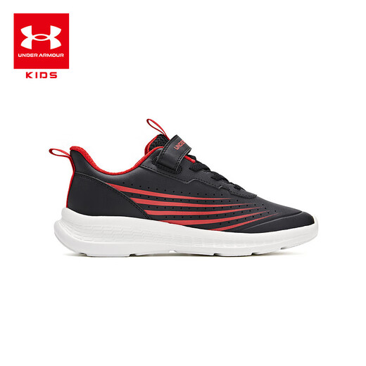 Under Armour [Pago real por 699 zapatos de carrera gratis] zapatos deportivos para niños cómodos y versátiles zapatos casuales contrastantes para niños y niñas negros/rojos 40