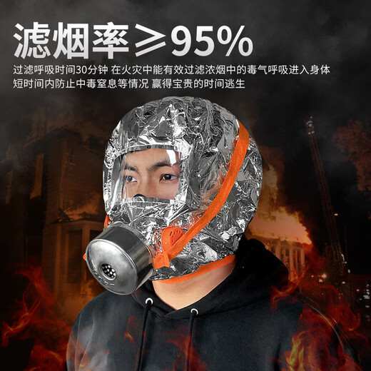 Kai'anbao gas mask fire fire escape smoke mask family hotel room filter self-rescuing respirator TZL30E (affordable model)
