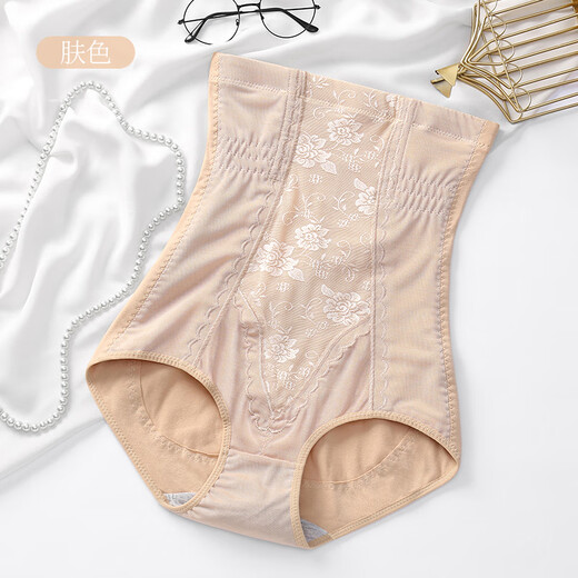 Tingmei (GRACEWELL) tummy control pants for women after childbirth, waist shaping, strong tummy tightening, high waist shaping butt lift underwear, large size 200 Jin Jin equals 0.5 kg WW8128 style - skin color XL recommended 120-140 Jin Jin equals 0.5 kg