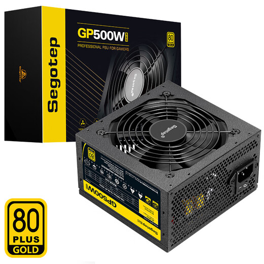 Xingu (segotep) GP500W black gold version power supply (full Japanese capacitor/80plus gold medal/dual CPU power supply/12CM temperature control fan/desktop computer console game power supply)