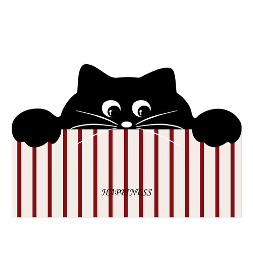 CLCEY cat special-shaped large pet placemat, rice basin and bowl, splash-proof and leak-proof floor mat, cute and easy to clean cat and dog rice basin mat, pink black cat 01 80X120 (soft diatom mud thickened 4mm)