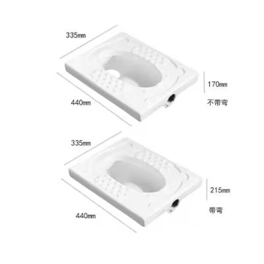 Huida ceramic squat toilet water tank induction pedal set squat engineering toilet complete set of deodorant toilet HD5L with curved front drainage water tank