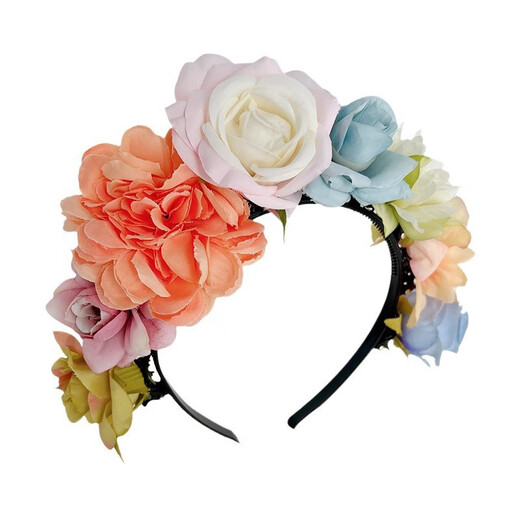 Beautifully made children's imitation hairpin Hanfu garland hair accessories girl flower headband ethnic style little girl hairpin headband fairy garland 1 hairpin flower headband (random color)