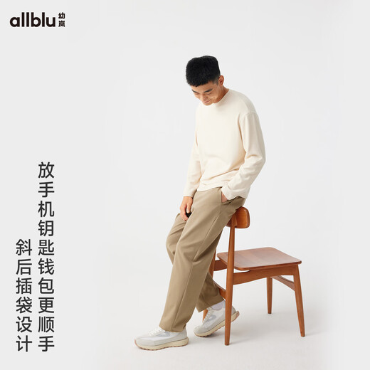 ALLBLU Youlan 16-hour trousers, specially designed casual outside waist and sports 24 autumn new parent-child trousers, dark blue 180