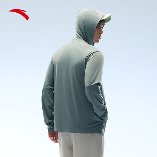 安踏（ANTA）外套男秋季新款运动开衫连帽防泼水夹克风衣健身跑步运动服 青恒绿-3 XL (男180)