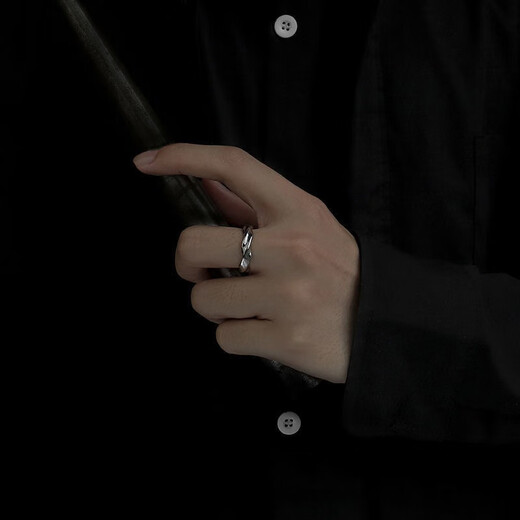 Möbius ring ring for men, trendy niche design, opening for couples, index finger, retro light luxury, M1486 M1486 Möbius ring, adjustable opening