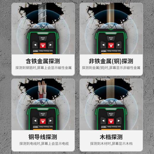 Shendawei laser ranging load-bearing wall detector metal wood stall electric line scanner measuring room instrument SW-6100GT