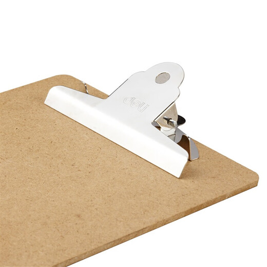 
Deli A4 board folder folder widened fixture writing pad student using stationery writing test paper writing hard board menu office supplies plyboard clip vertical recording drawing board book clip [log wood board clip] A4 classic - butterfly clip 9227