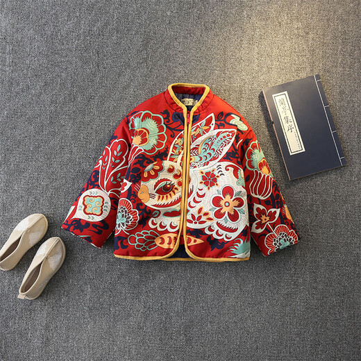 Yuanyuan Mimi Boys Coat Cotton Veste en coton de longueur moyenne épaissie de tang de style chinois 3 Child's Hanfu Veste de coton de 8 ans
