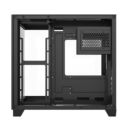 航嘉（Huntkey） S920暴风雪 钢化玻璃侧透 海景房游戏机箱 台式电脑机箱 支持240水冷/M-ATX主板/风冷限高155mm S920全景版黑色+ARGB风扇*3（2反1正） 支持M-ATX主板/240水冷