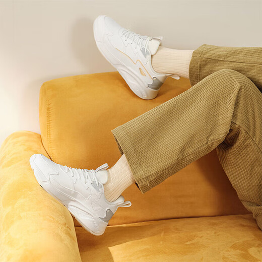 361 Women's Sports Shoes Spring and Summer Leather Commuting Water-Repellent Thick-soled Casual Running Shoes Women 682336712-1