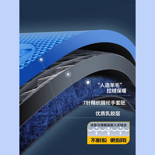 星宇加绒防水防冻冷库专用搬运防寒保暖冬天加厚耐磨防滑劳保手套 星宇优耐宝A677保暖毛圈内胆体验装【3双】 L