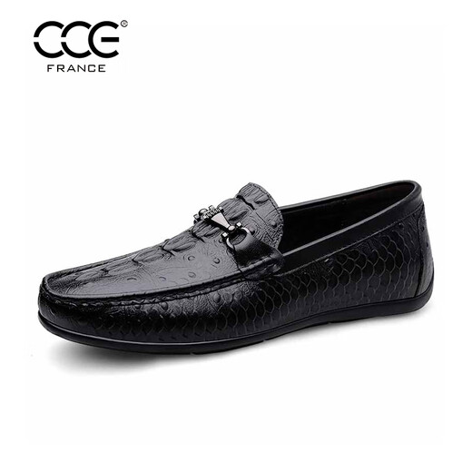 CCE Men's's Chaussures Généhes en cuir Mode crocodile motif de bonnet Chaussures paresseuses en une étape British Soft-Soft Soft Soft