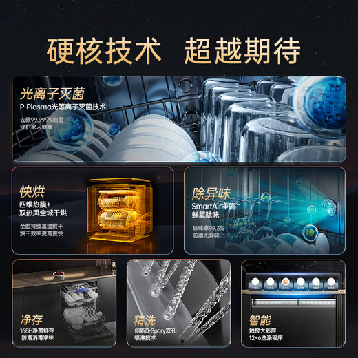 EdenPURE discounts are available anytime, grab it quickly D2 dishwasher built-in 17 sets three-layer large capacity five-arm cleaning 120 four-membrane hot air drying five-star disinfection first-class water efficiency