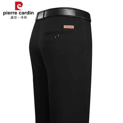Pierre cardin high-end pure cotton casual pants for men's spring and summer thin high-waisted small trousers straight-leg pants middle-aged trousers loose daddy suit 9855 khaki-not fading/not deformed 29 (waist circumference 2 feet 2)