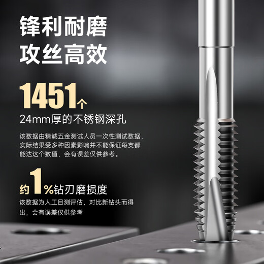 三栖虎丝锥POT机用先端丝攻EX铁铜铝含钴不锈钢加大镀前合金 OH4 M18X1.5 15601