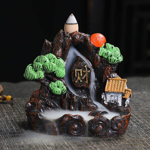 Mewai (incense burner) reverse flow incense tower incense creative ornaments aromatherapy household reverse flow incense grains toilet deodorizing incense 55 capsules + landscape lavender