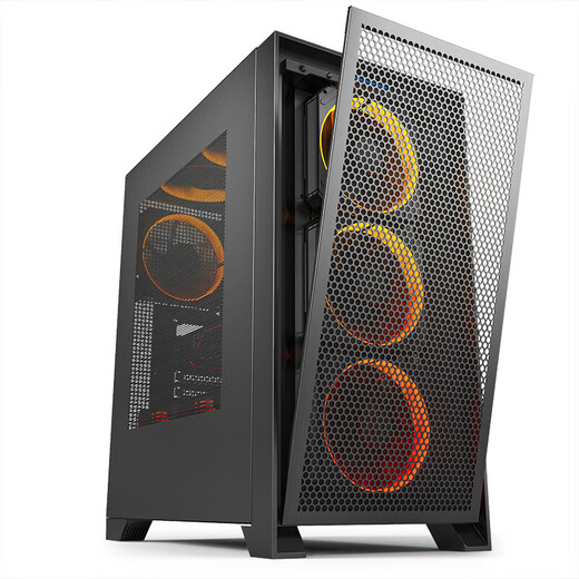 Patriot YOGO T21 large chassis desktop ATX large board MATX air-cooled 360 water-cooled e-sports gaming computer desktop main chassis T21 black (iron mesh is not side-transparent)