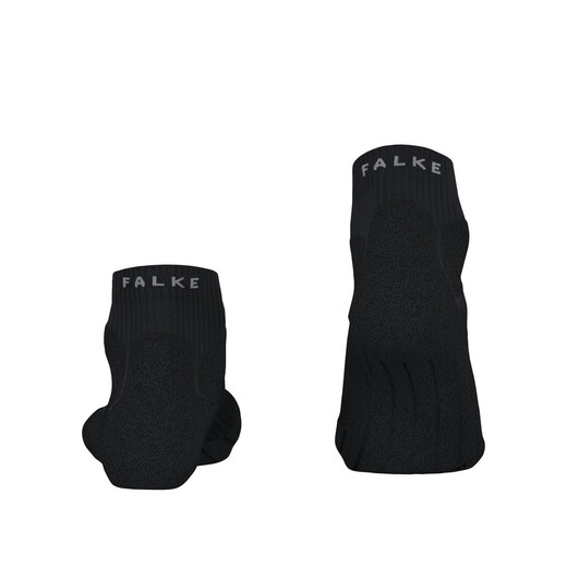 FALKE German Eagle Import RUTrail Breathable Sweat Absorbent Sports Running Socks Couple Men and Women Socks 16793/16794 3010- Black [16794 Women] 1 pair One size 35-36