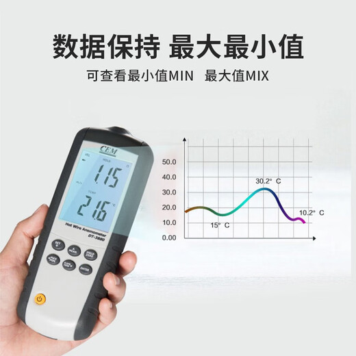 DT-3880风速仪高精度数字风速计风速风温风量测量仪联