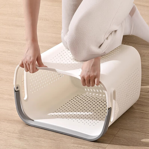 Mud quality dirty clothes basket dirty clothes storage basket household dirty clothes basket laundry basket bathroom bathroom clothes storage artifact laundry basket large size - gentleman gray