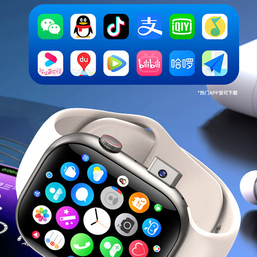 CH【蜂窝版5G全网通】智能电话手表插卡APP下载OLED屏GPS定位心率运动手环初高中生成人通用